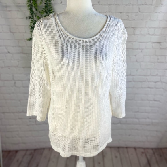 CITY Blues White Layered Blouse M - Picture 1 of 2